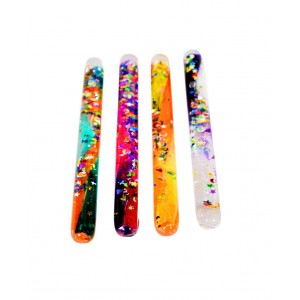 Spiral glitter wands small - set of 4