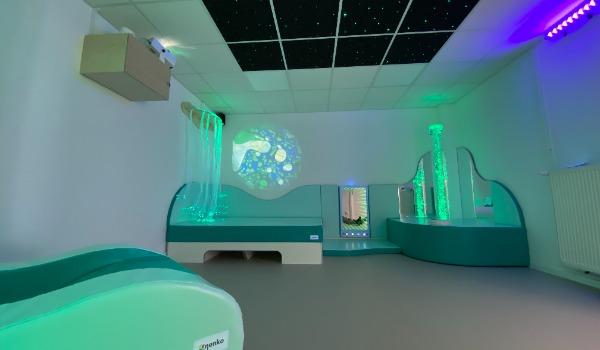 Sensory room with starry sky ceiling