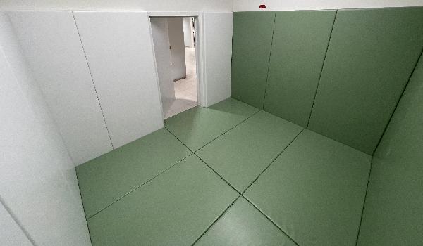 Time Out room with recessed floor cushions